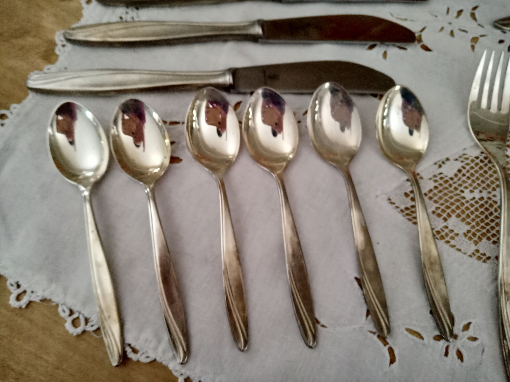 24-piece vintage silver-plated housewife 100 Bader Tafelbestecke Pforzheim