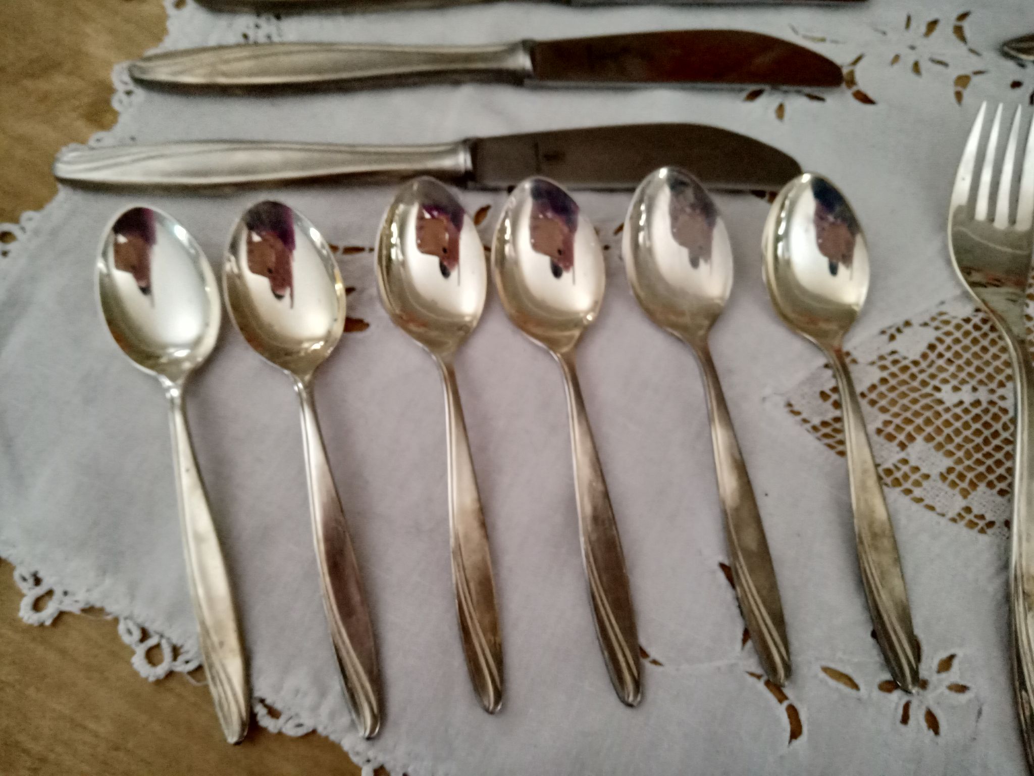 24-piece vintage silver-plated housewife 100 Bader Tafelbestecke Pforzheim