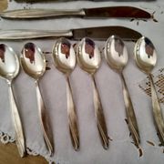 24-piece vintage silver-plated housewife 100 Bader Tafelbestecke Pforzheim