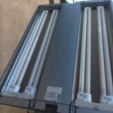 Vintage floor lamp grey metal