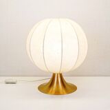 Table lamp from around 1960 with two original cocoon shades
