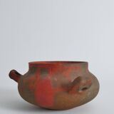 Studio Pottery Three-Handled Earthenware Ceramic Vessel