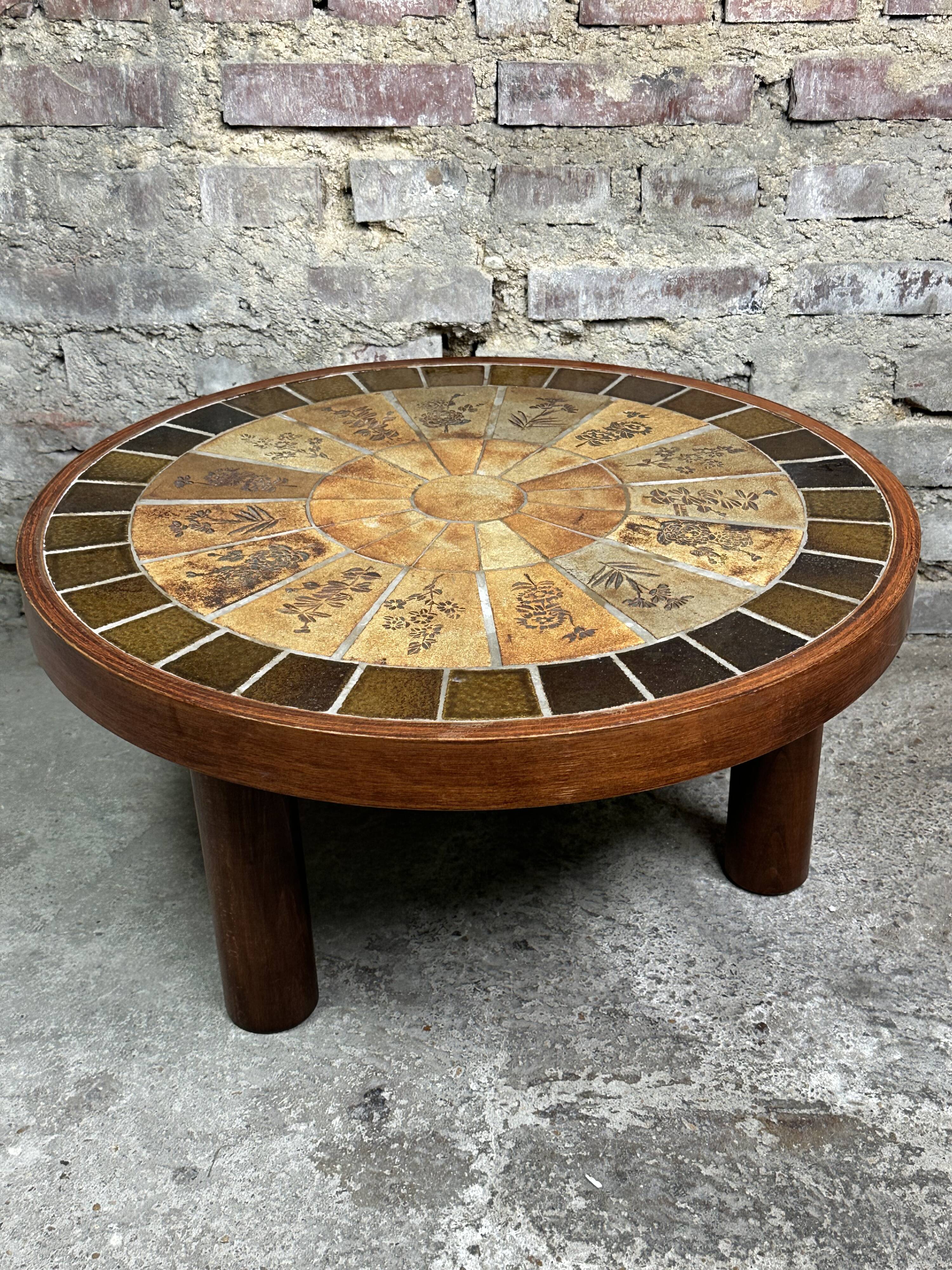 Raymonde leduc herbarium coffee table vallauris 1960