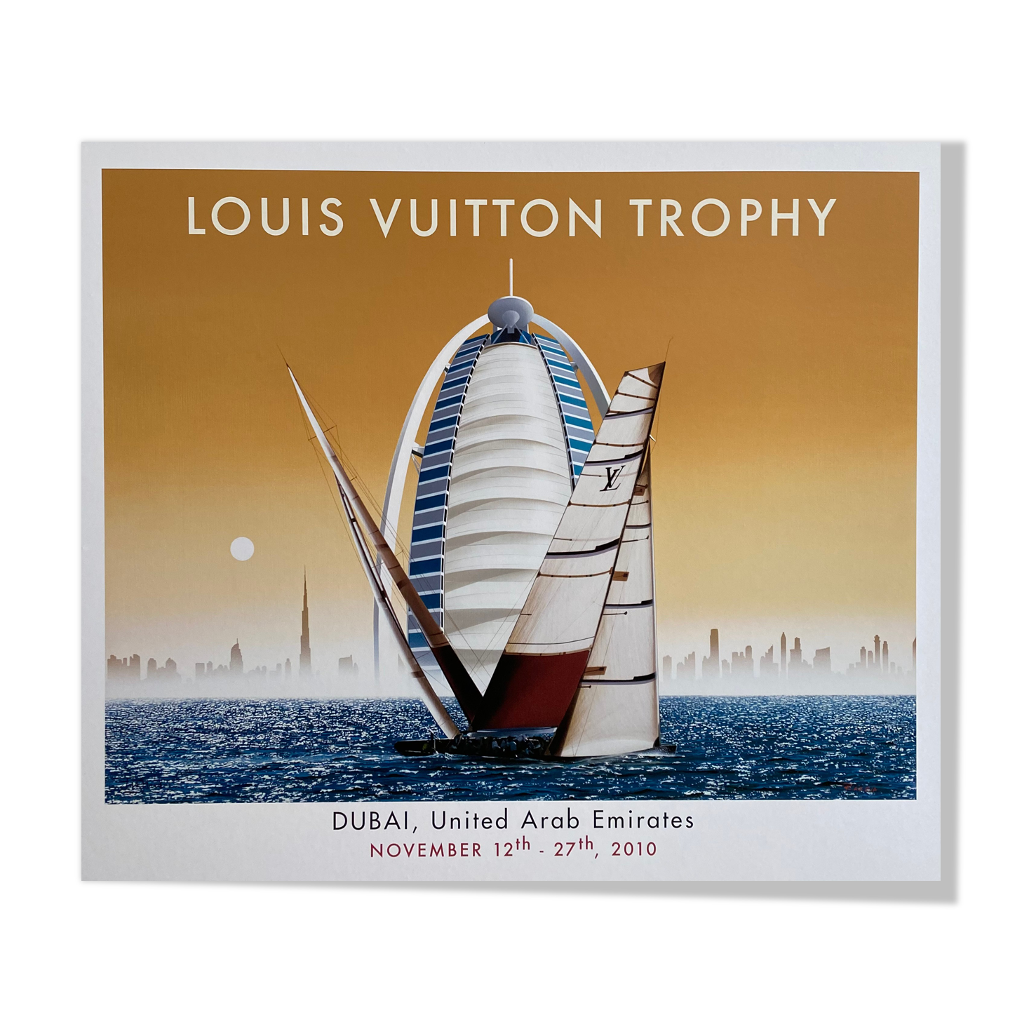 Poster Razzia Dubai - Louis Vuitton trophy 2010- signed by the artist - on linen