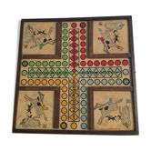Games box: trotters, goose game, checkers and jaquet