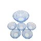Art Deco uranium dessert service from Niemen Glassworks, Poland, 1930s, set of 6