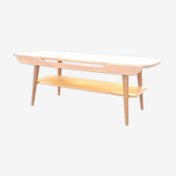 Scandinavian teak table removable tray