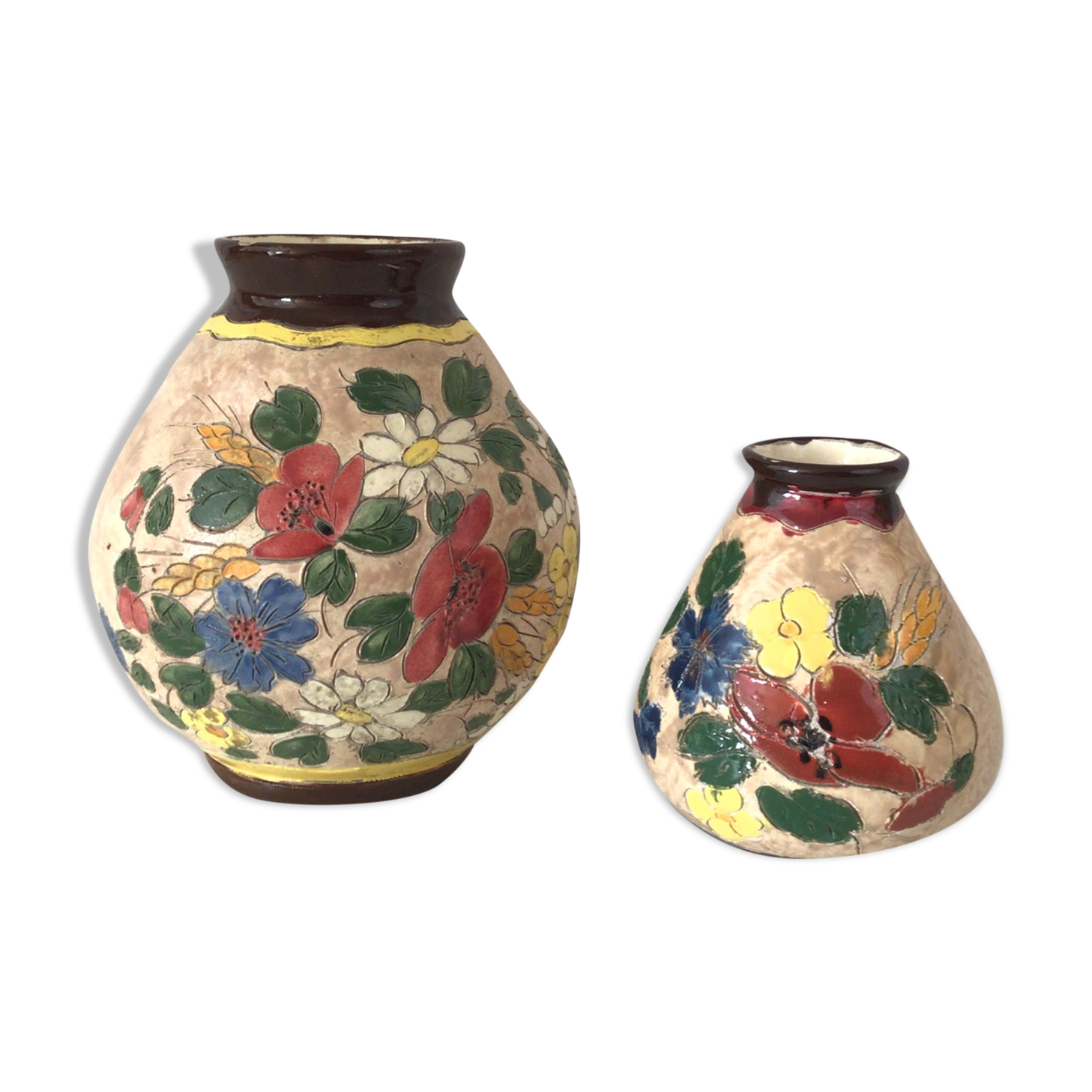 Pair of vases Jérôme Massier Vallauris