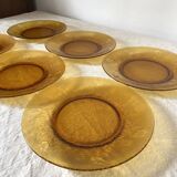 Amber GLASS PLATES 70s