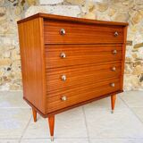Vintage teak chest of drawers with 4 drawers, circa 1960s/1970s.