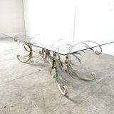 Table basse vintage Hollywood Regency, 1970