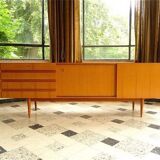 Sideboard in cherrywood with sliding doors from Wilhelm Renz, Germany 1960s