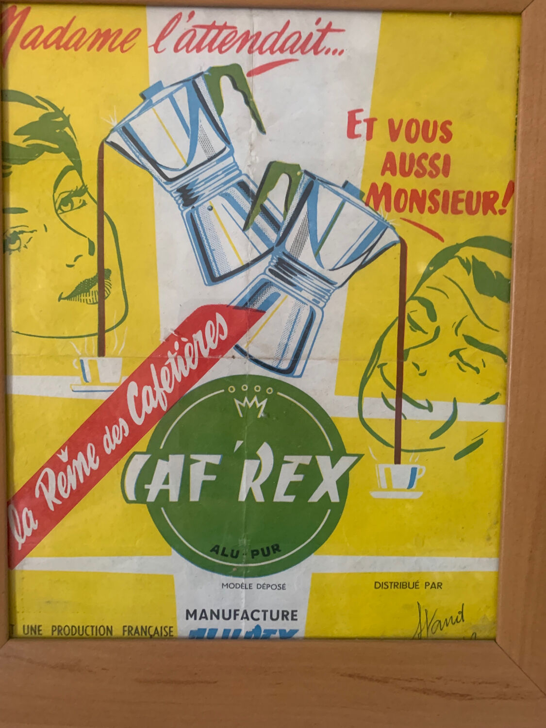 Old advertising poster café rex