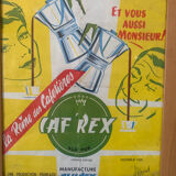 Old advertising poster café rex