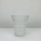 Vase "pansies" by Josef Inwald, molded pressed glass, art deco