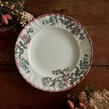 Set of 12 Longwy flat plates, Chrysanthemums model
