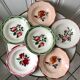 Set of 6 mismatched hollow plates Digoin Sarreguemines years 30-40