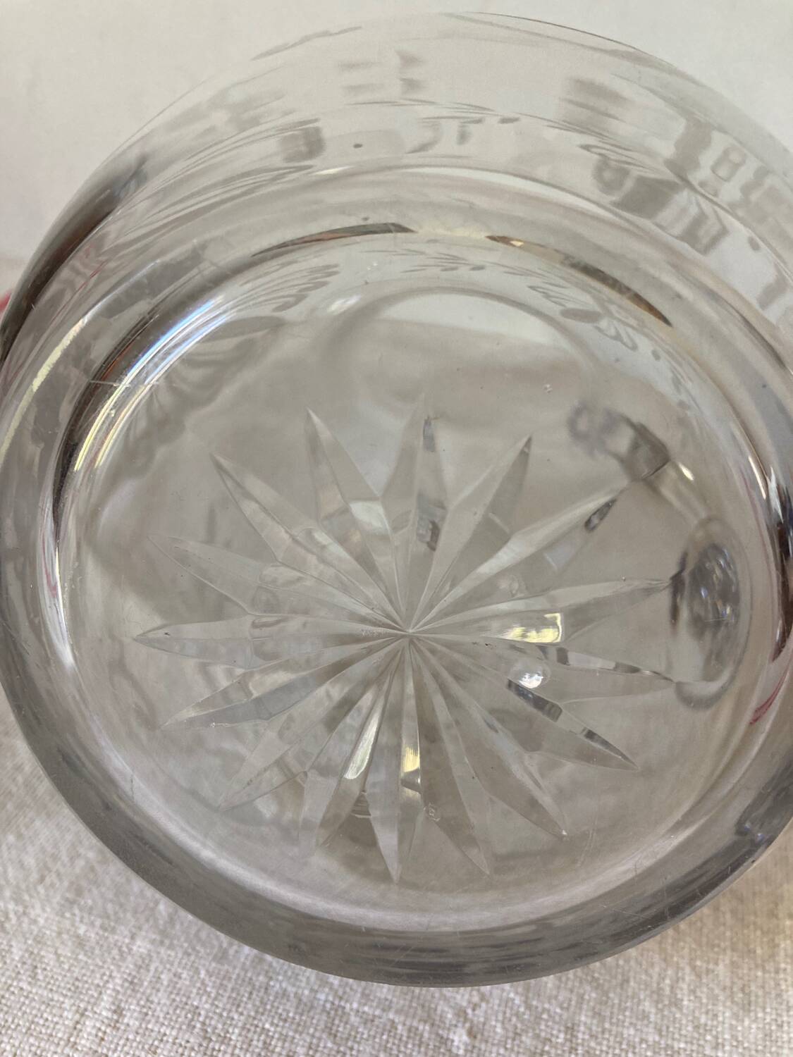 2 carafes en cristal et argent massif
