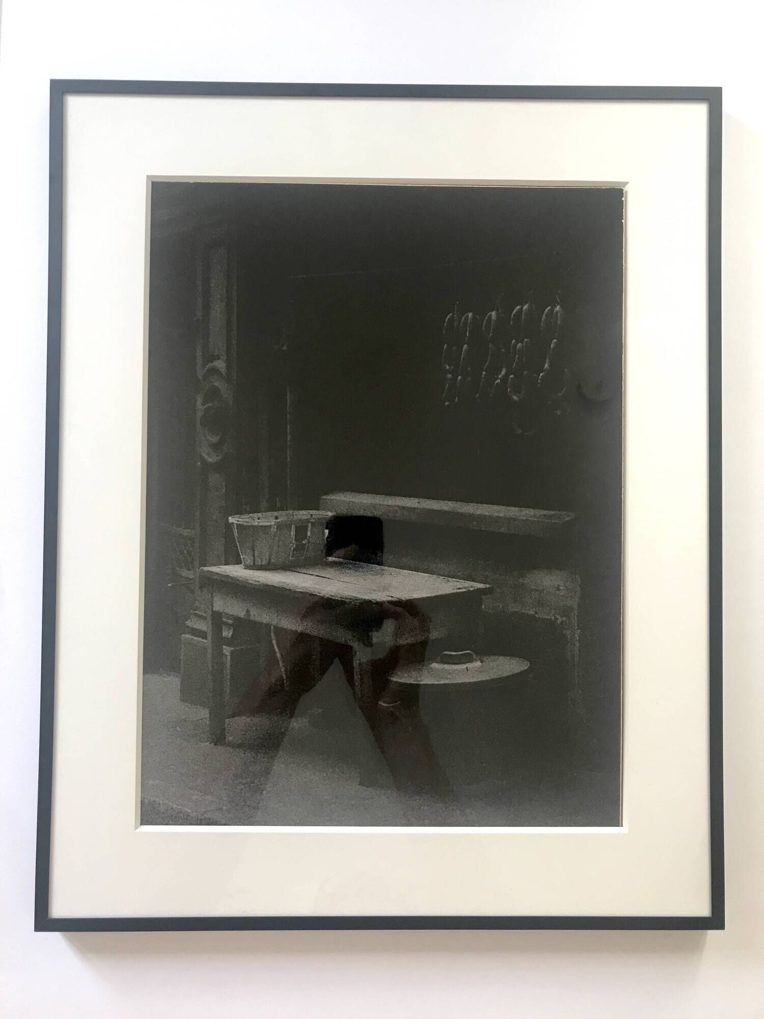 Butcher's display, 1970s/80s. Original black and white silver print on paper.
