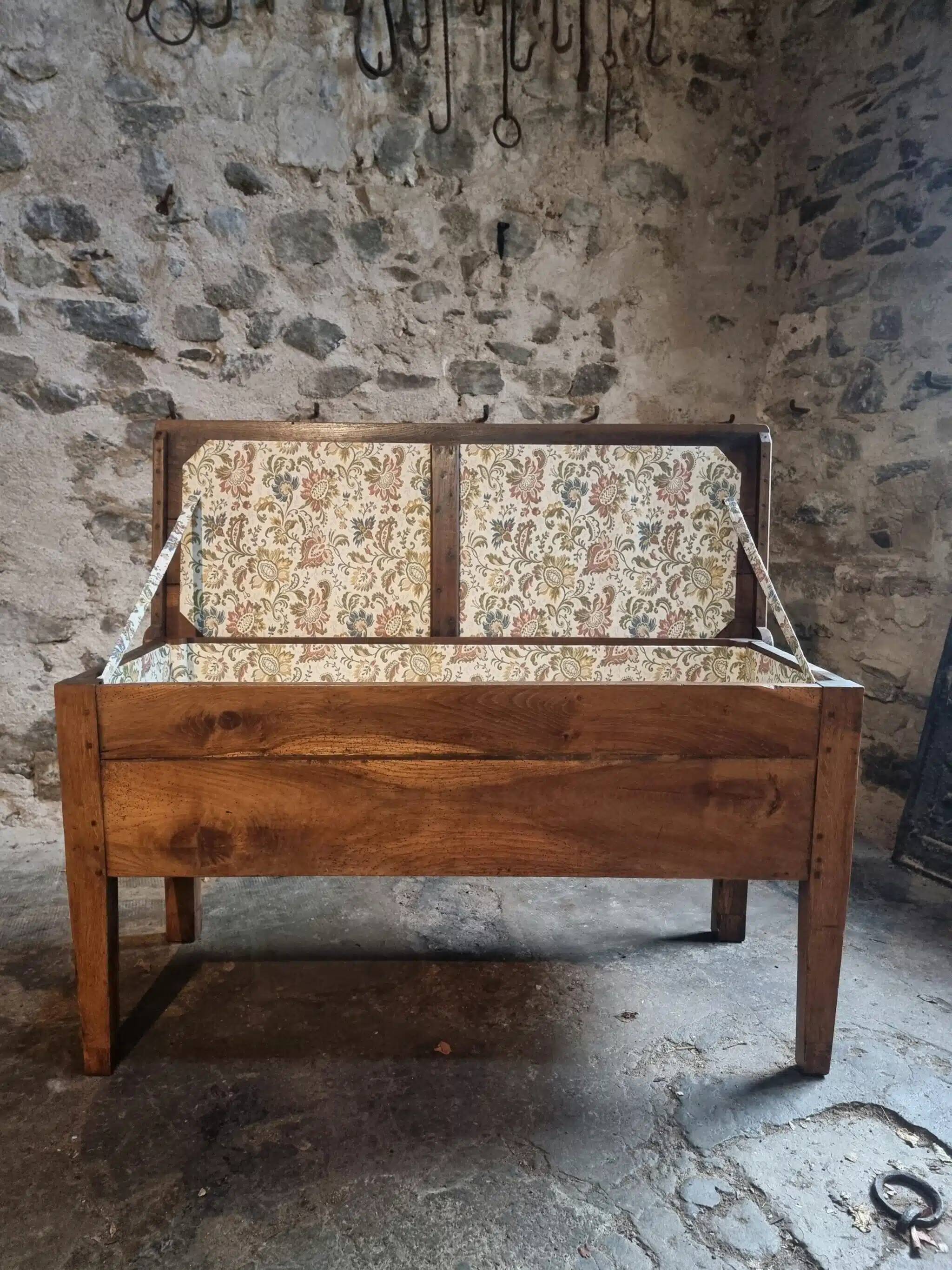 Old oak storage chest or flour bin