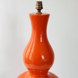 Vintage lamp foot 1960 ceramic orange