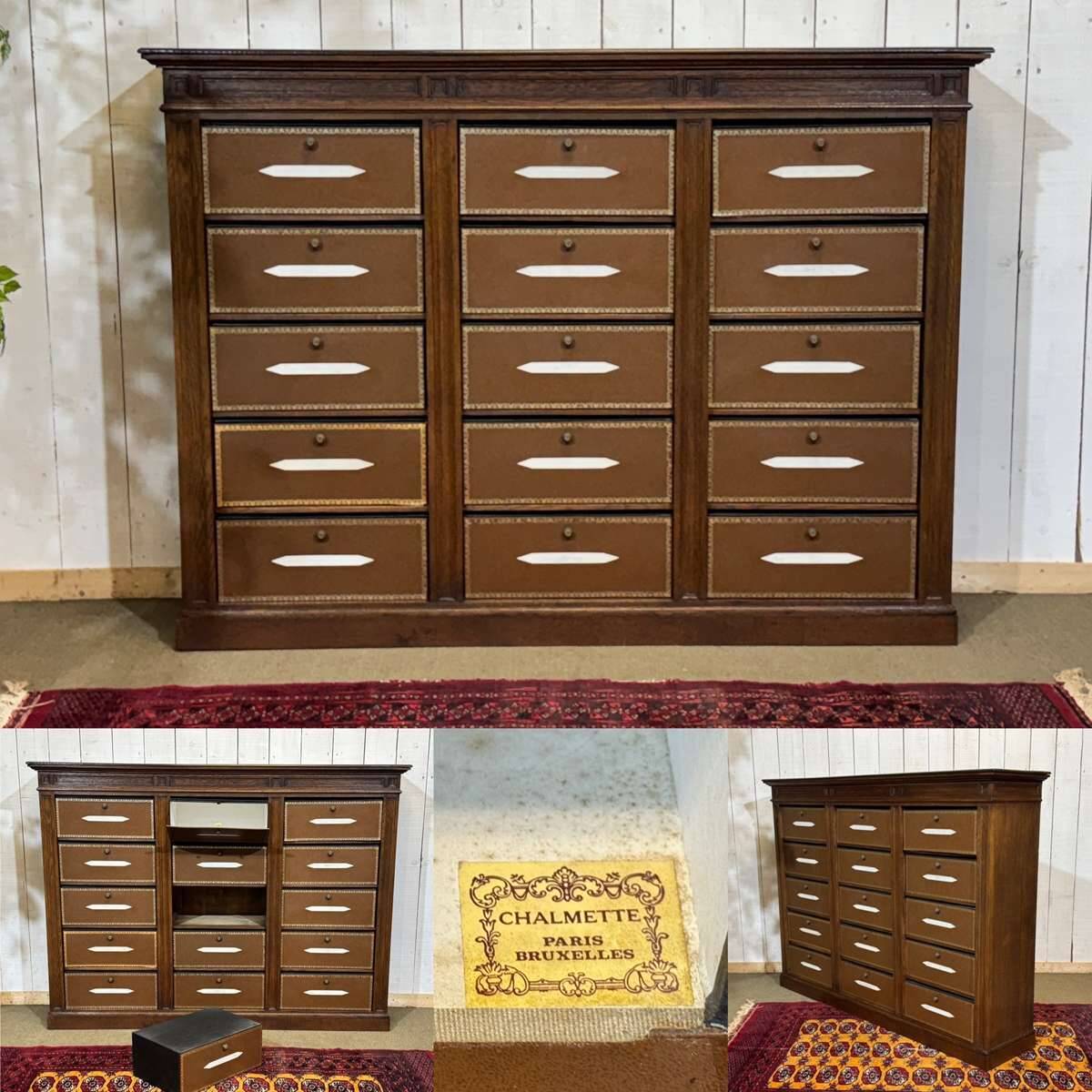 Oak cabinet from the early 20th century at support height.