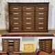 Oak cabinet from the early 20th century at support height.