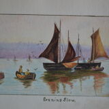 Pencil drawing circa 1910 evening glow