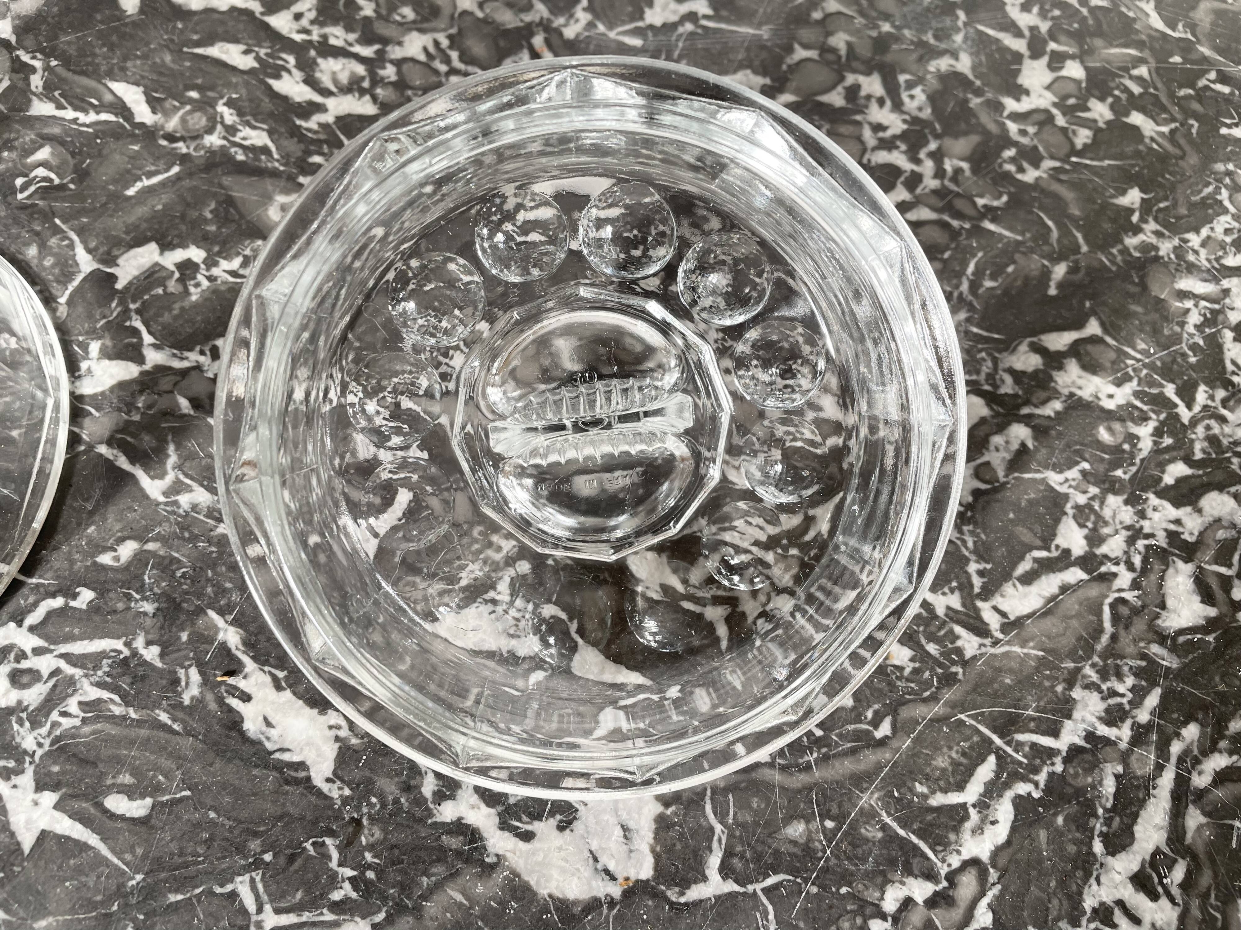 Art Deco molded glass sugar bowl