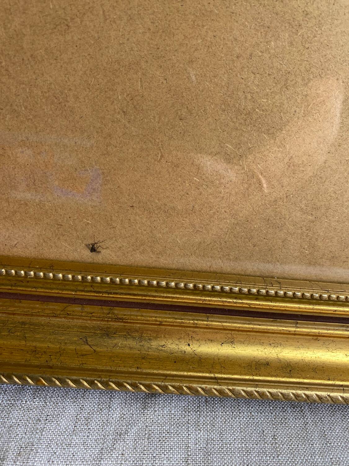 Glazed carved wooden frame