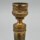 Pair of miniature candle holders in bronze dore restoration period nineteenth