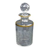 Flacon Baccarat modèle Nancy, cristal taillé et liseré doré, avant 1936