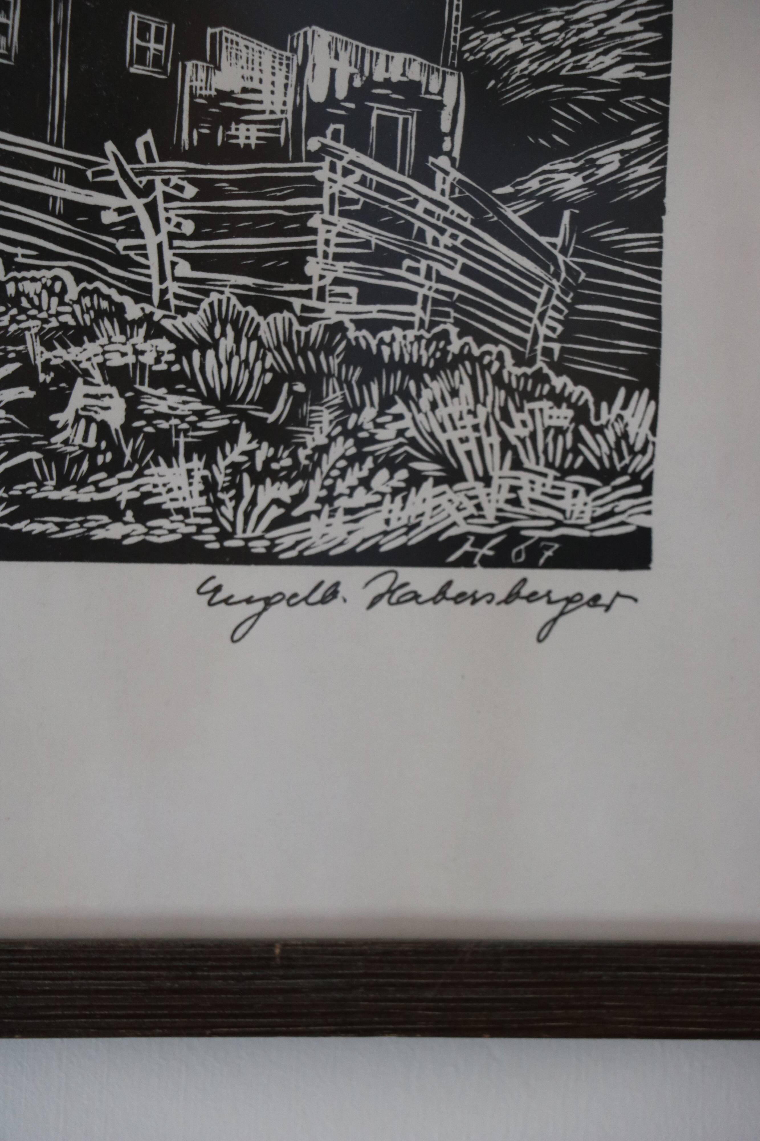 Woodcut by Engelbert Habersberger (1929-2006)