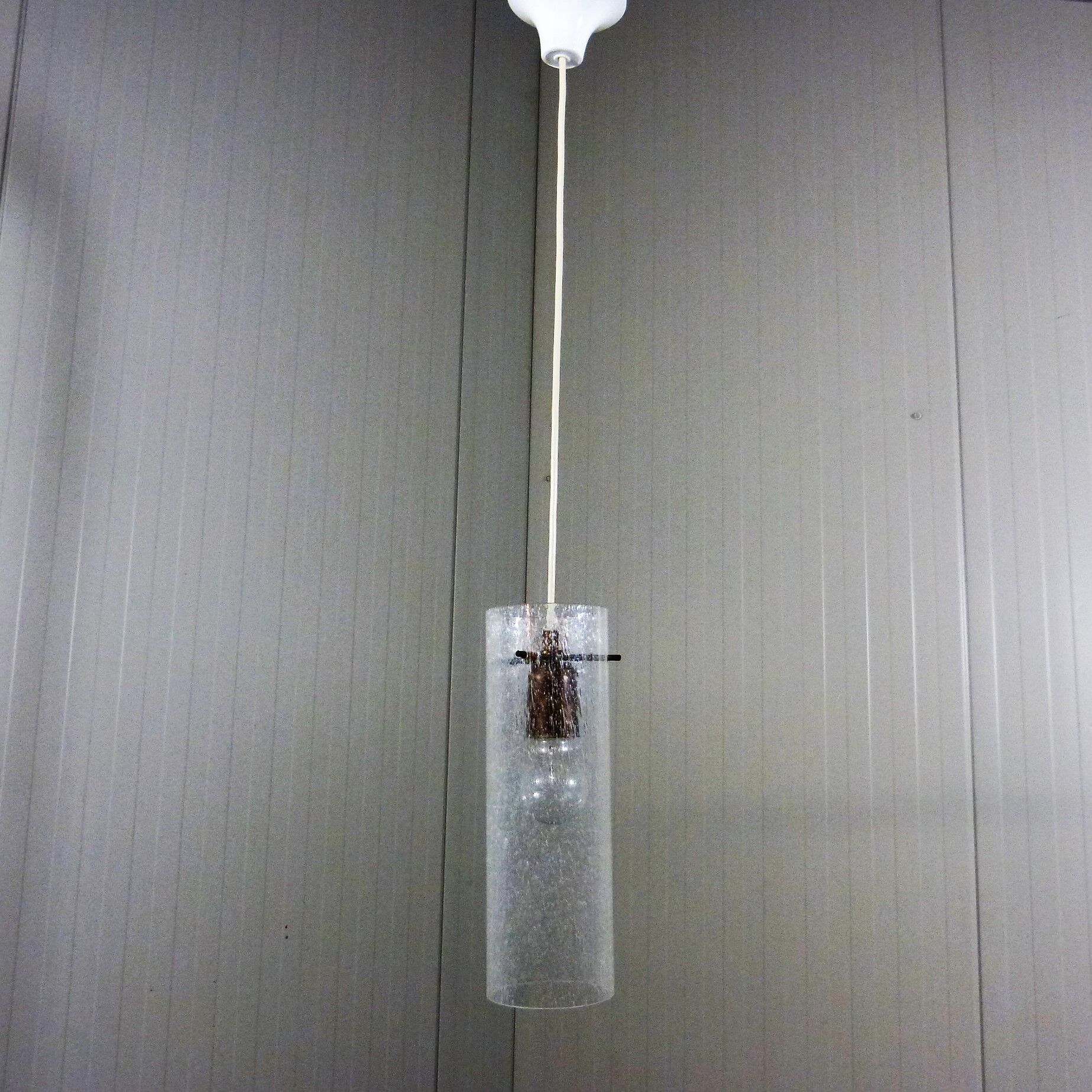Vintage Kaiser Leuchten glass hanging lamp, 1960’s