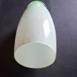 Large contemporary vase in green opaline