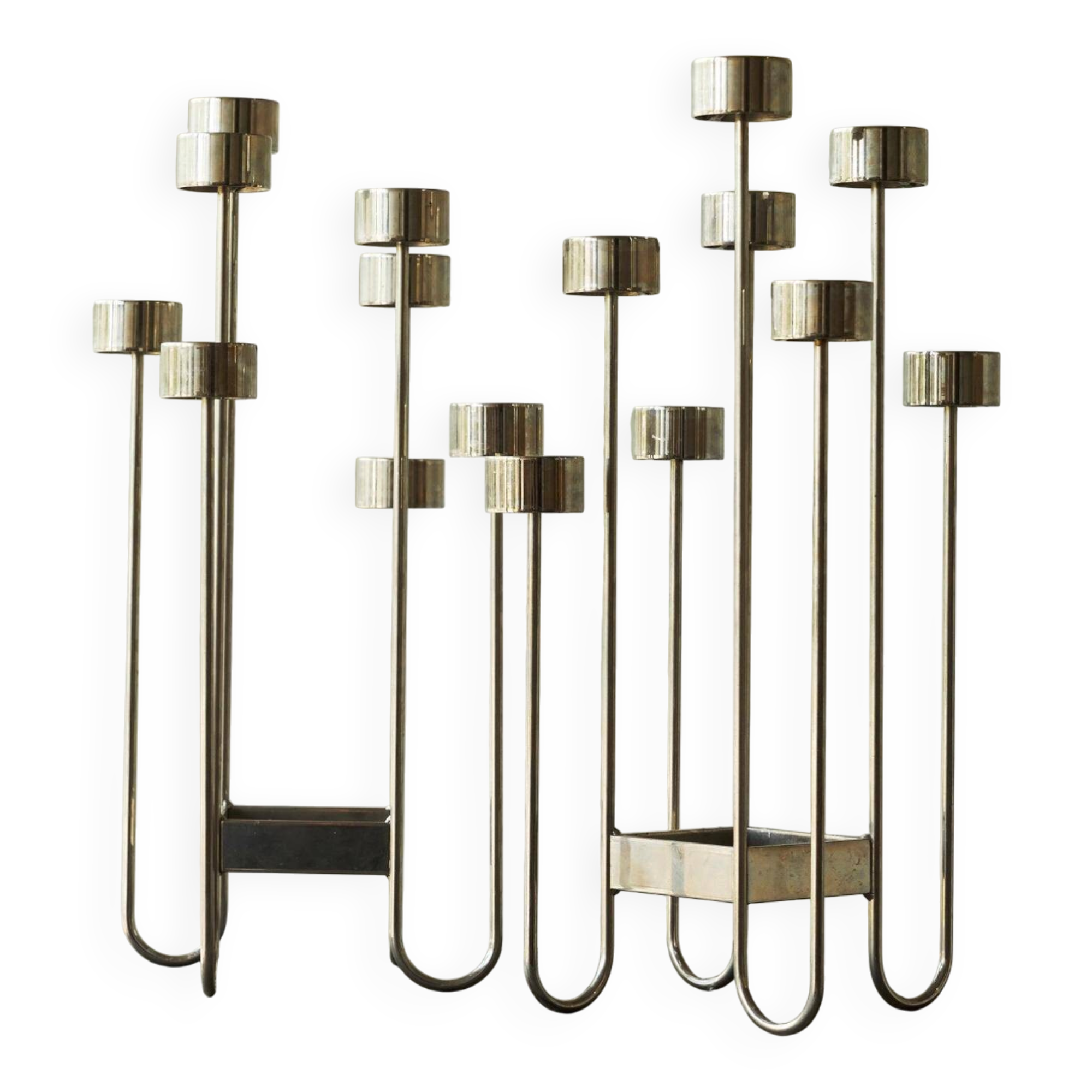Pair of large candle holders by Tommy Larsen from the 1990s.