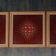 Vintage Optical Art Triptych - Vasarely - Frame 30x30cm