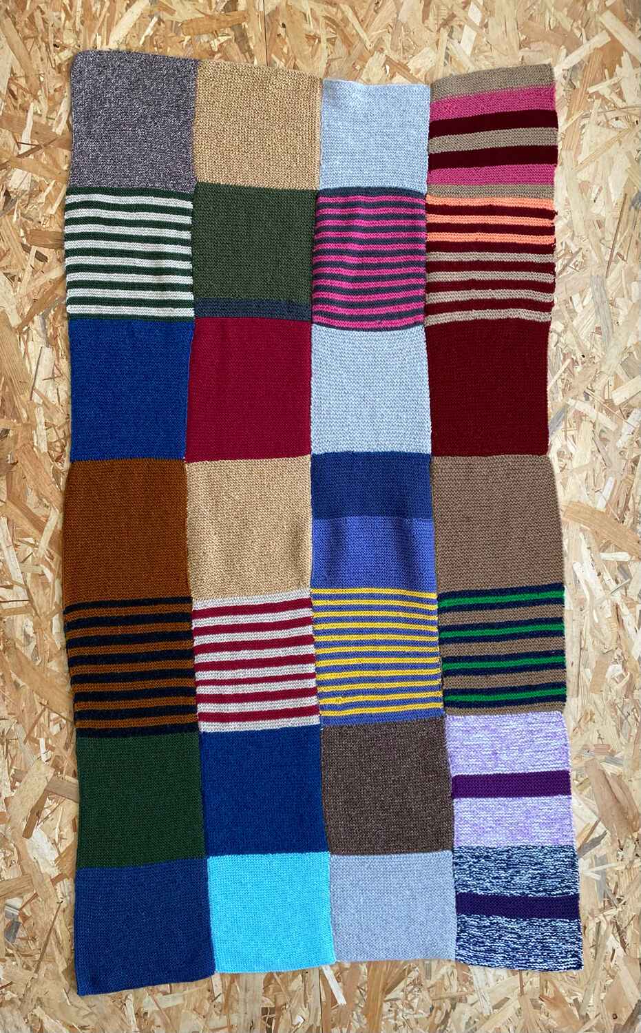 Wool patchwork plaid