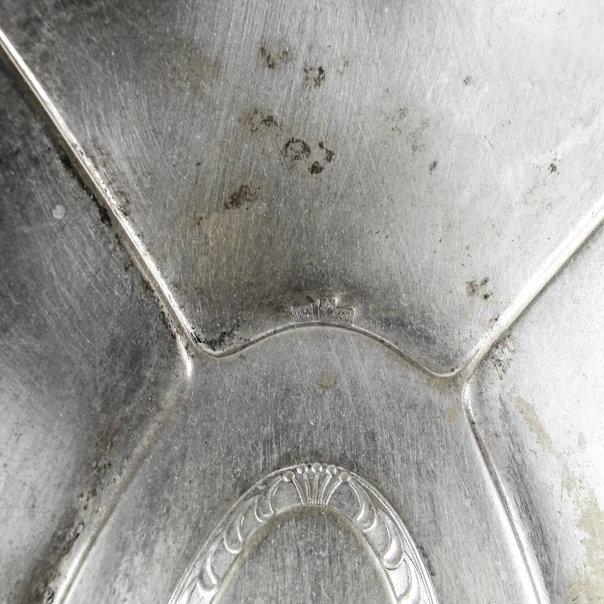 Art Nouveau platter, silver-plated brass, WMF, Germany, early 20th century