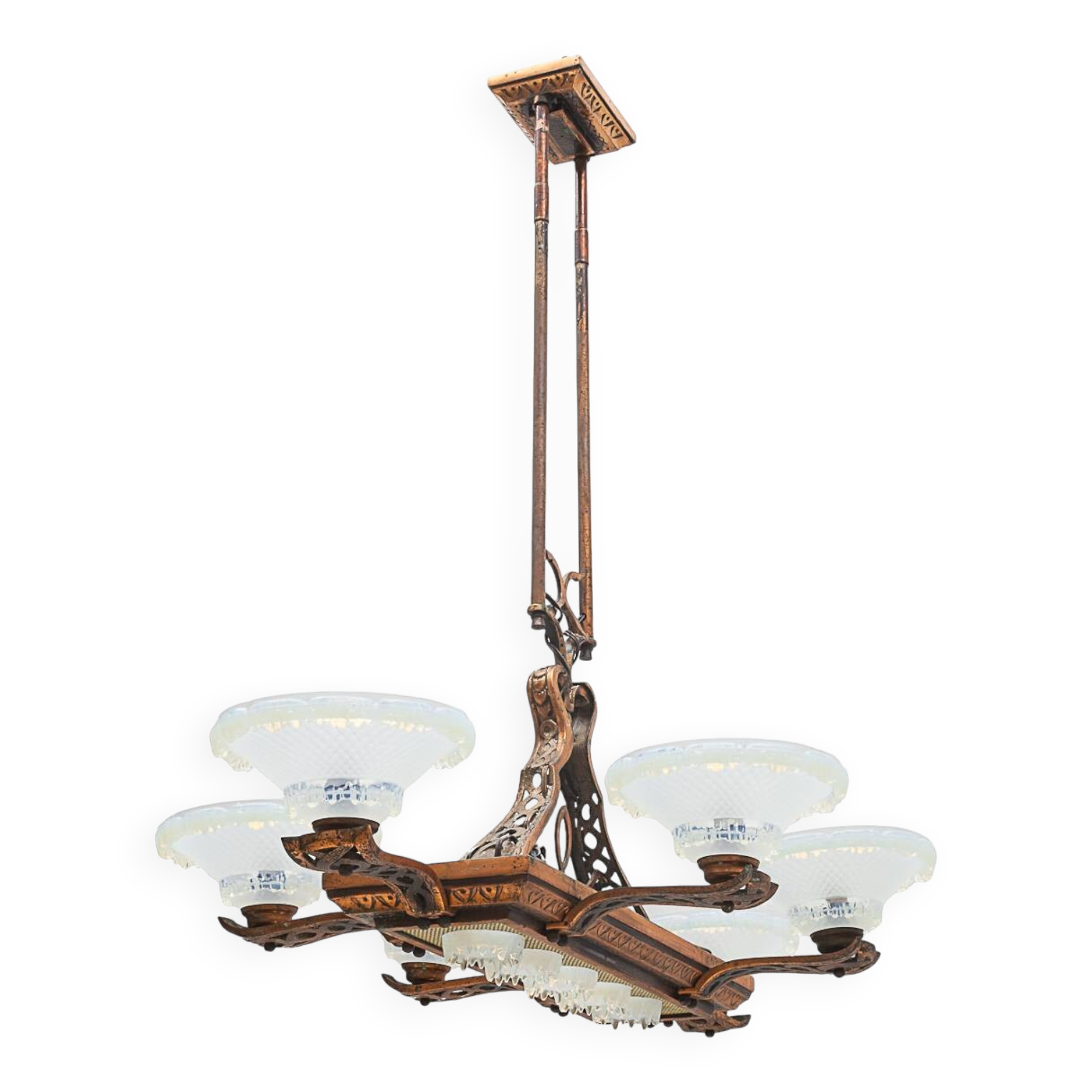 Art Deco Ezan liner chandelier