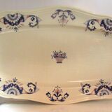 Large LONGCHAMPS oval serving dish with Rouen decor