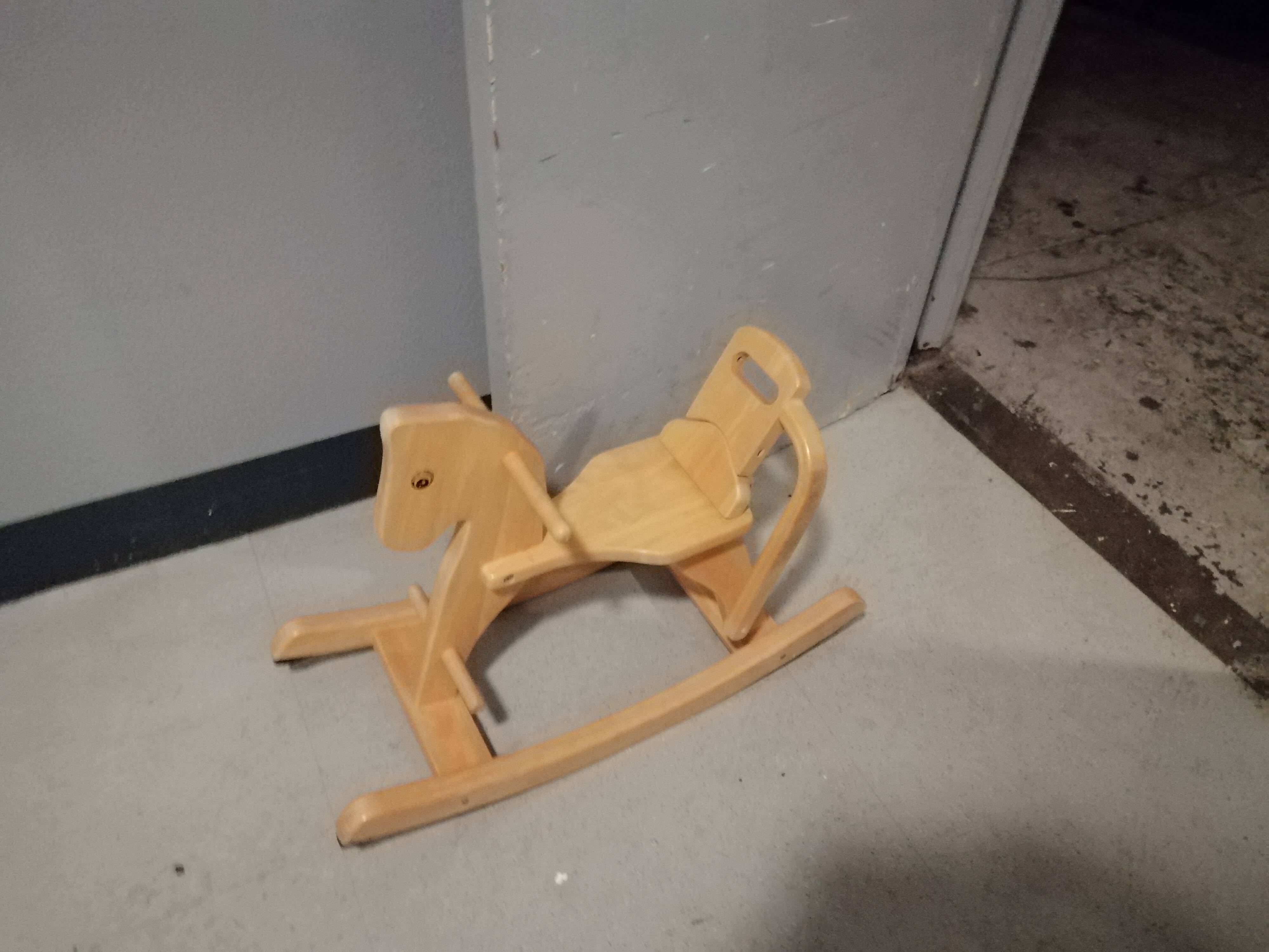 Wooden rocking horse