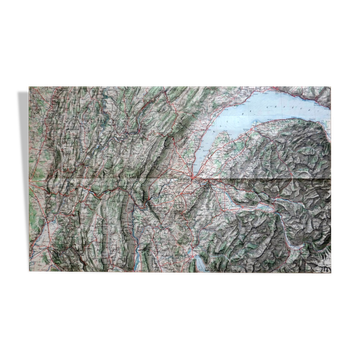 Old map of Geneva, Lausanne, Thonon, Nantua, Annecy.