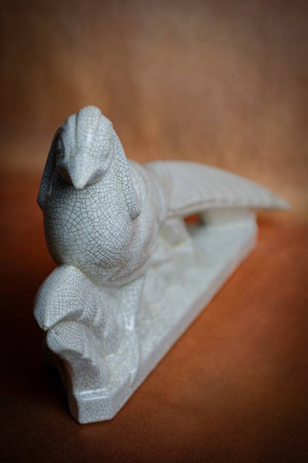 Art Deco pheasant in glazed earthenware by Louis Fontinelle - 1930s