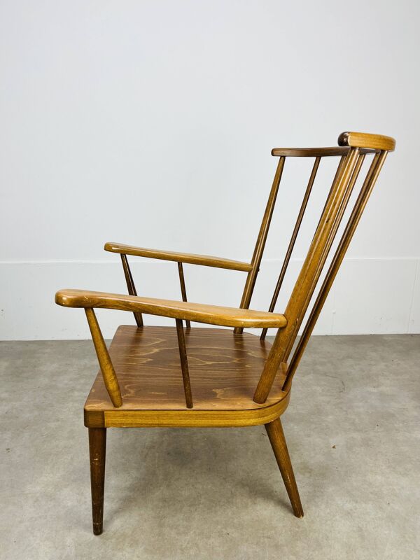 Fauteuil éventail Baumann années 60