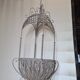 Suspension en forme de lanterne pour fleurs en fer