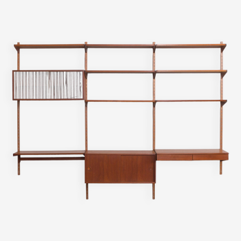 Kai Kristiansen minimalist home office wall unit with floating desk for FM Mobler, Denmark 1960s