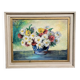 Bournay Rosebush: Oil painting on canvas, still life with flowers