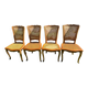 4 caned chairs in cherry wood – Louis XV style