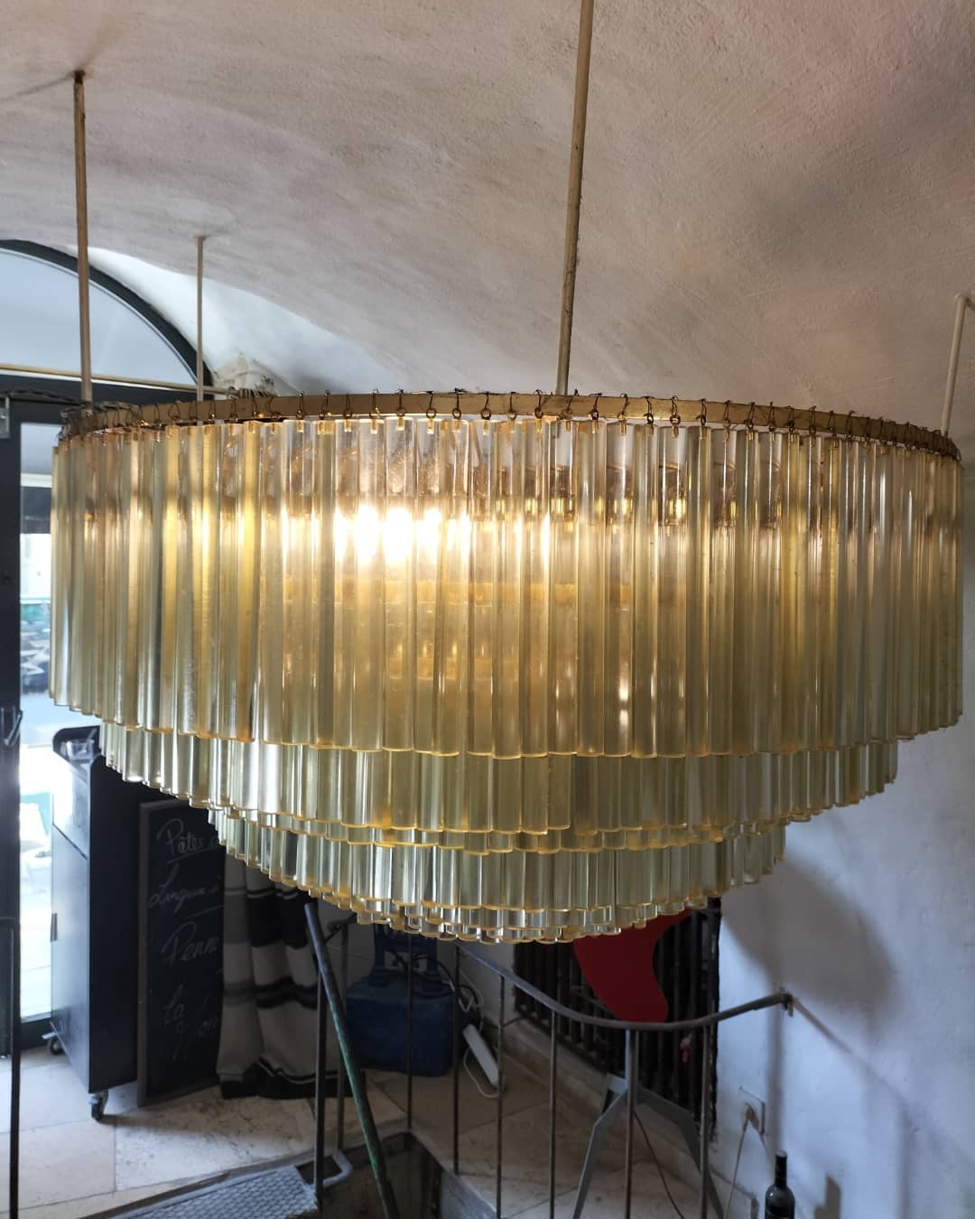 Magnificent Venini chandelier made in the 60s in Murano